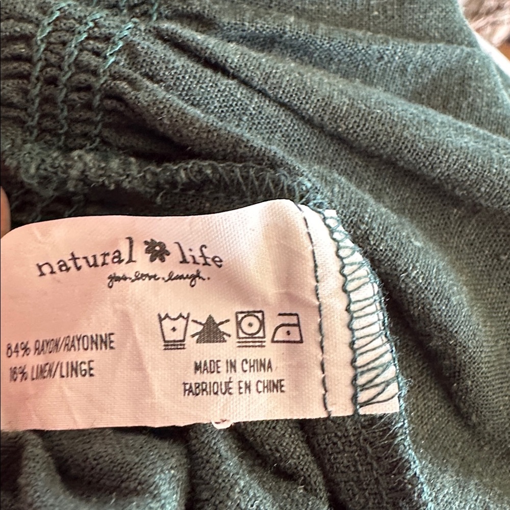 NATURAL LIFE DARK FOREST GREEN Smocked Waist Maxi Skirt - Picture 6 of 6